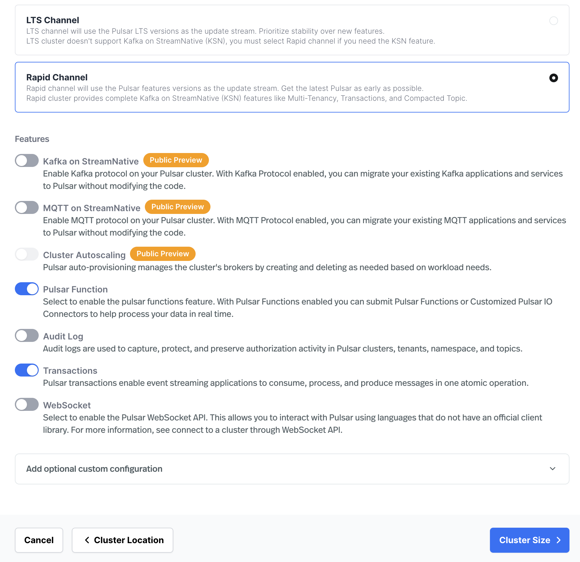 Configure Cluster