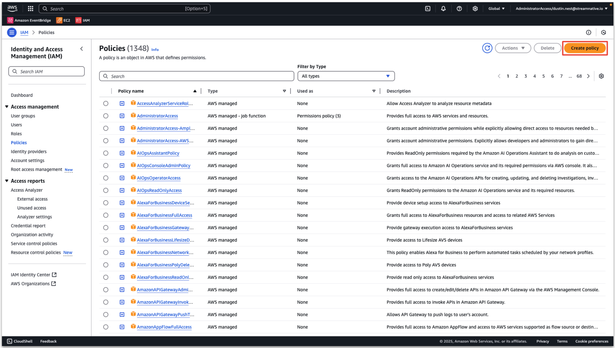 Click AWS Policy