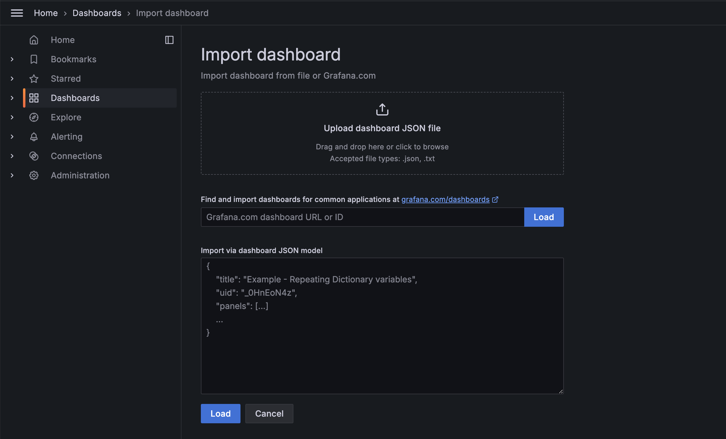 dashboard-import