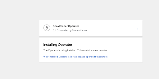 screenshot of Operator's installation process