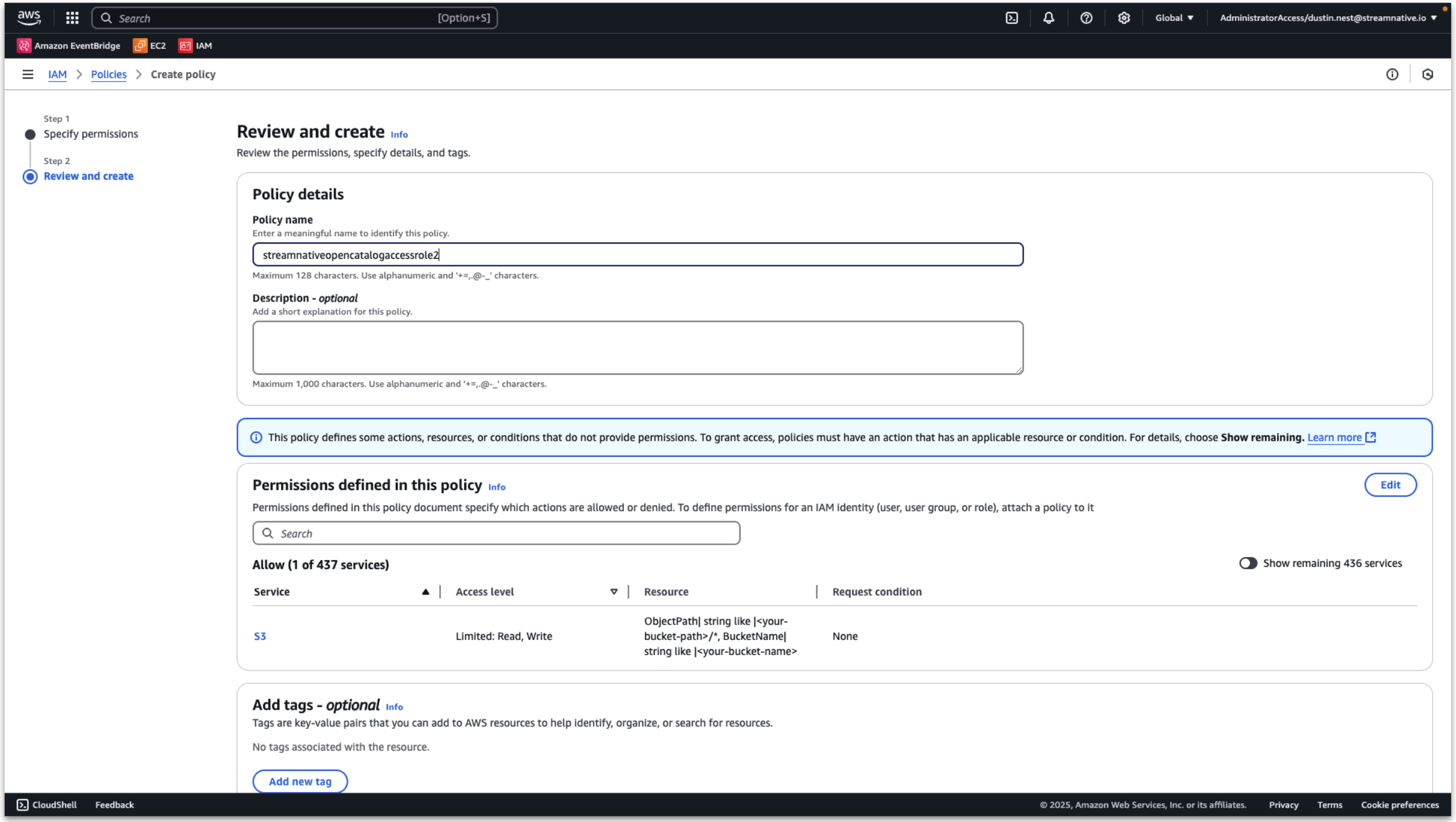 Click AWS Policy