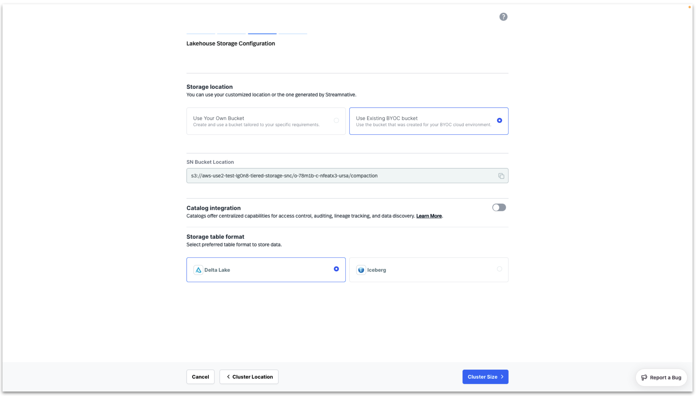 Use existing storage bucket