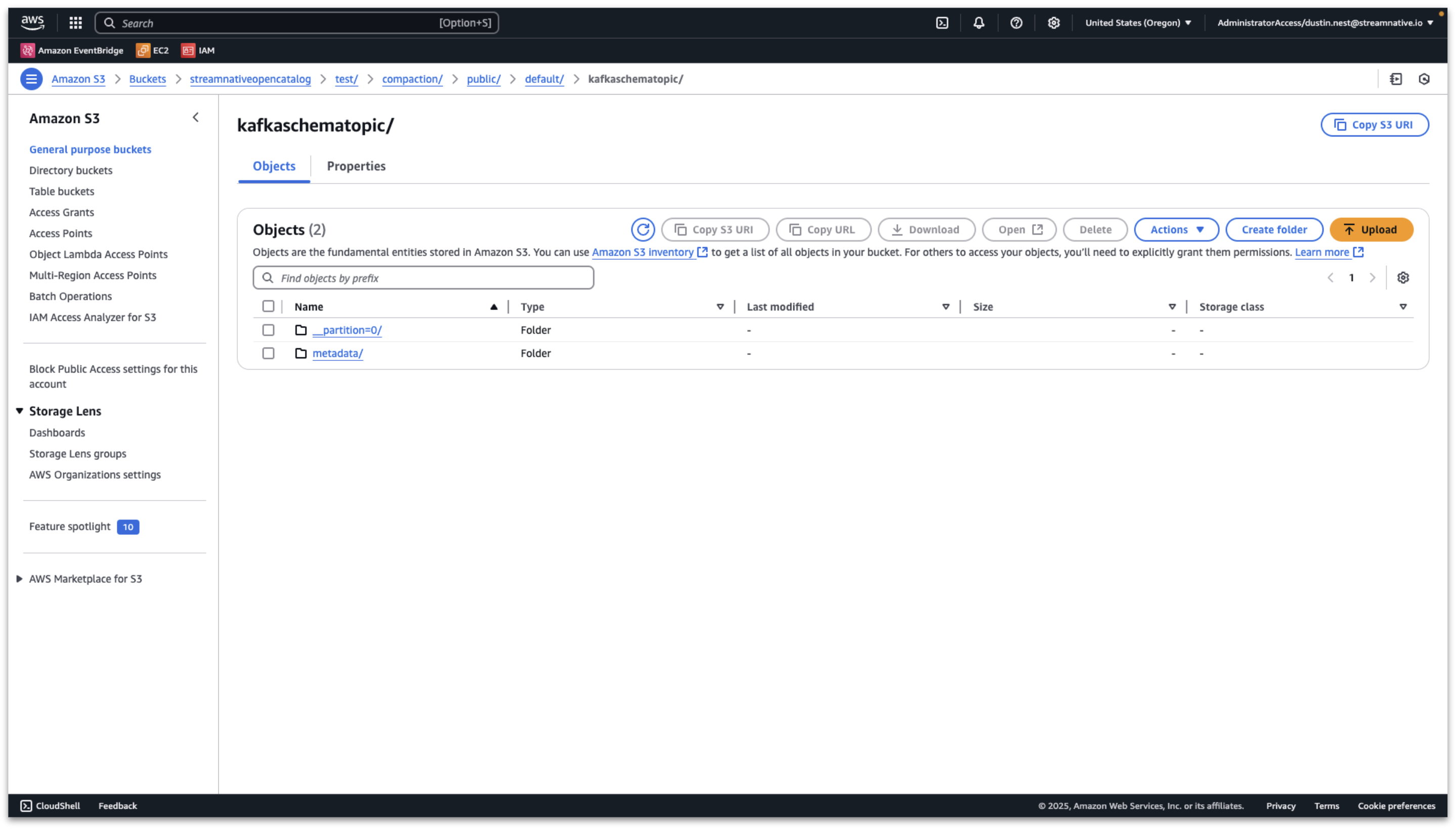 View partitions and metadata folders